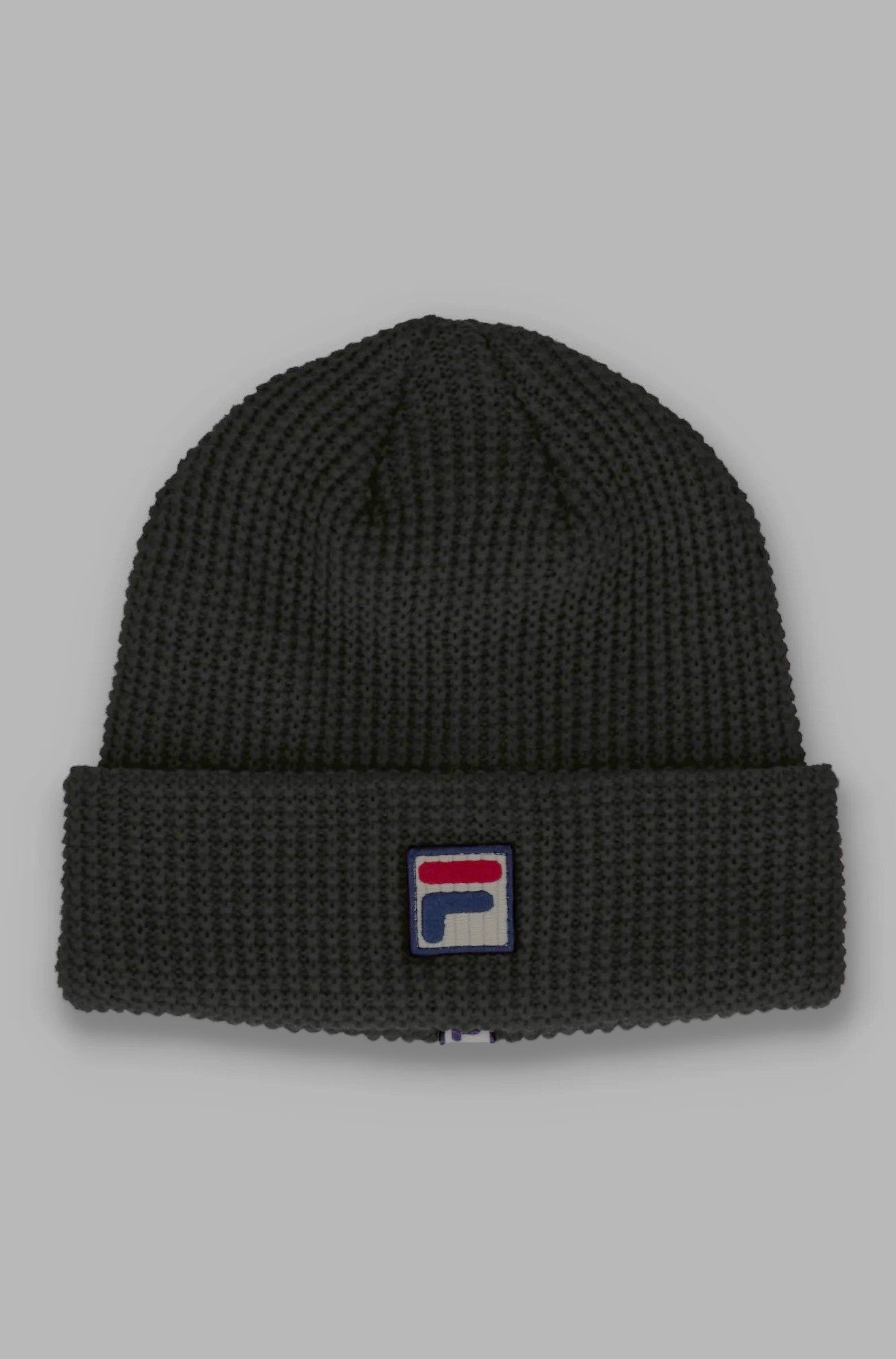 Fila Kudoslux Reverse Knit Turn Up Beanie Hat in Black - FHXF23007-001 #drkruger #dr.kruger #dr kruger