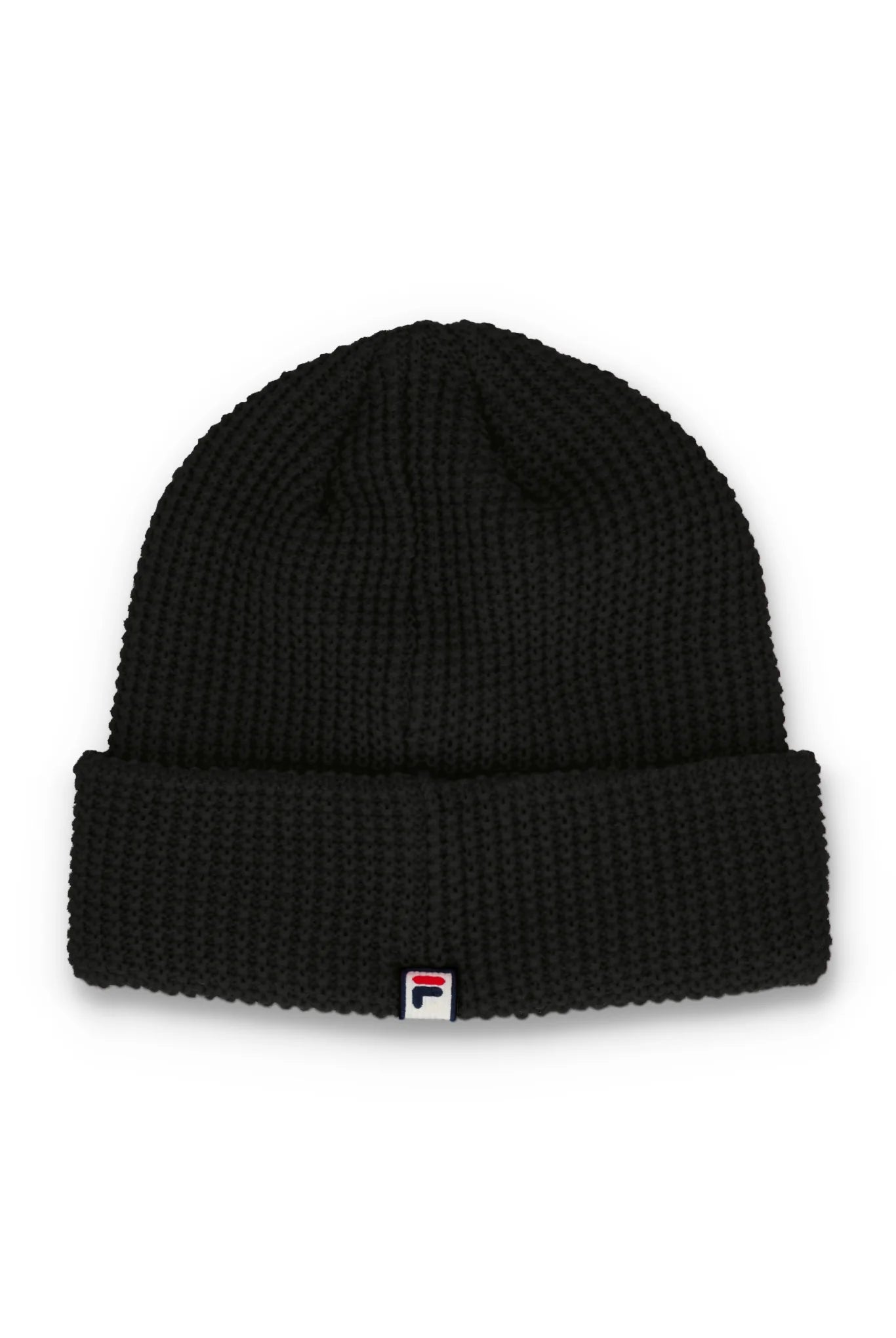 Fila Kudoslux Reverse Knit Turn Up Beanie Hat in Black - FHXF23007-001 #drkruger #dr.kruger #dr kruger