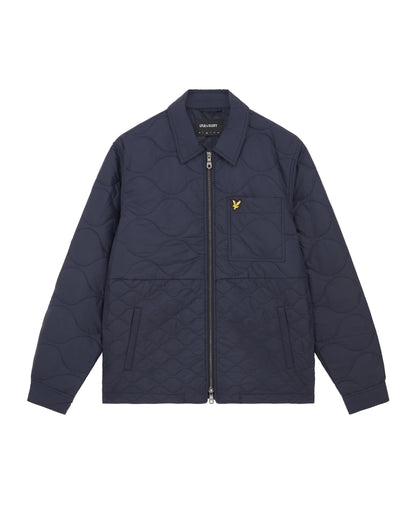 Lyle and Scott Quilted Overshirt Jacket Dark Navy - LW1912V