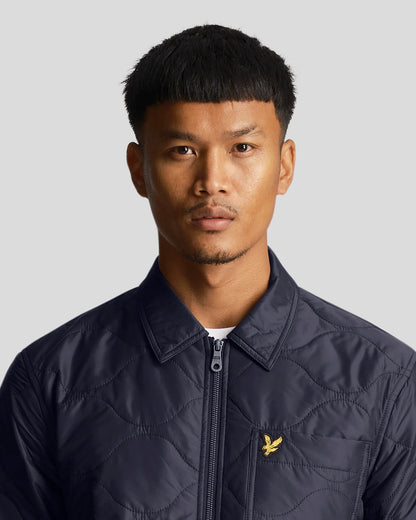 Lyle and Scott Quilted Overshirt Jacket Dark Navy - LW1912V