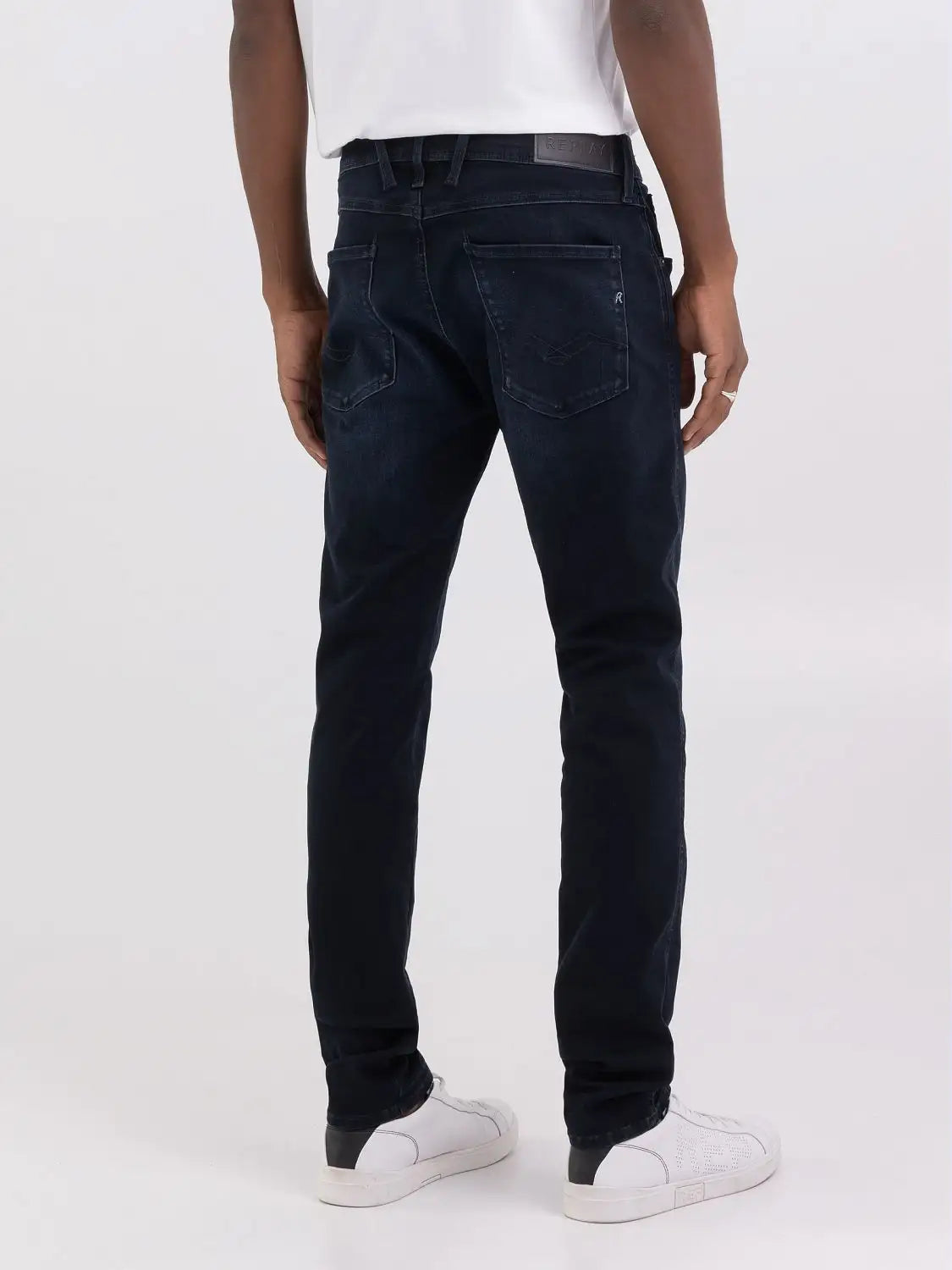 Replay Slim Fit Anbass Hyperflex Dark Blue Jeans - M914Y .000.661 Y90