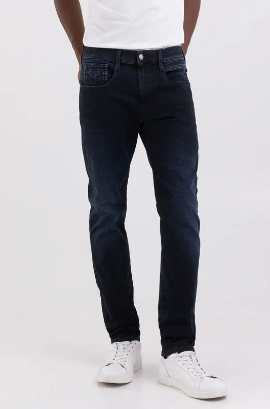 Replay Slim Fit Anbass Hyperflex Dark Blue Jeans - M914Y .000.661 Y90