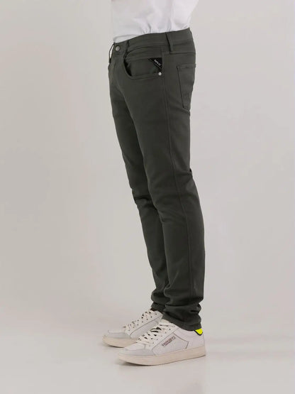 Replay Slim Fit Anbass Hyperflex X-Lite Jeans Military Green - M914Y .000.8366197 .030