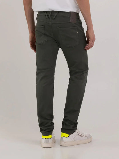 Replay Slim Fit Anbass Hyperflex X-Lite Jeans Military Green - M914Y .000.8366197 .030