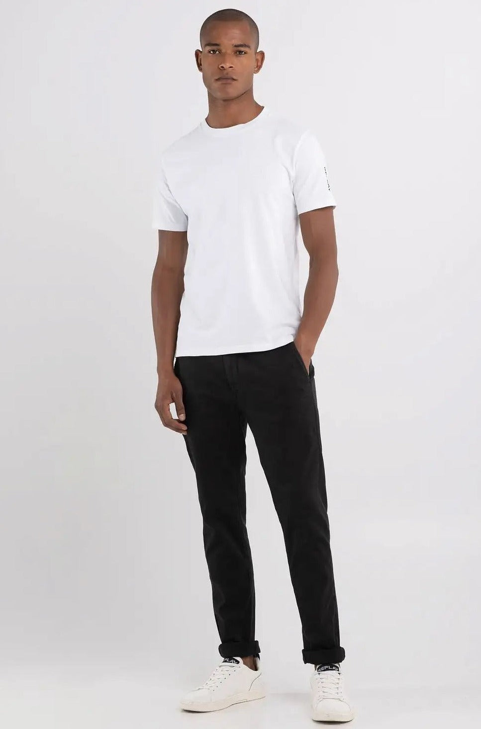 Replay Slim Fit Hyperflex X-Lite Zeumar Chino Jeans Black - M9627L.000.8366197