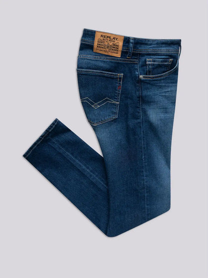 Replay Grover Straight Fit Grover Dark Blue Jeans - MA972 .000.685 488