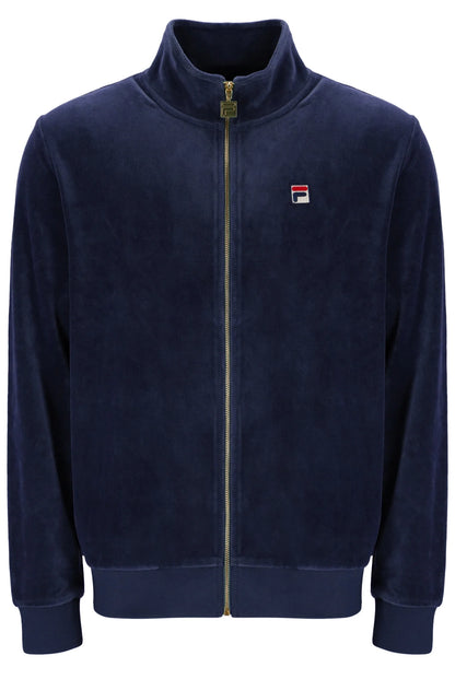 Fila Marc Velour Track Jacket with Gold Trims in Fila Navy - FW231MH033-410 #dr.kruger #dr kruger #dr kruger