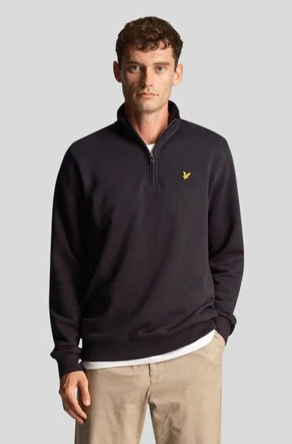 Lyle and Scott Quarter Zip Sweat in Dark Navy - ML1903V Z271 #dr.kruger #dr kruger #drkruger