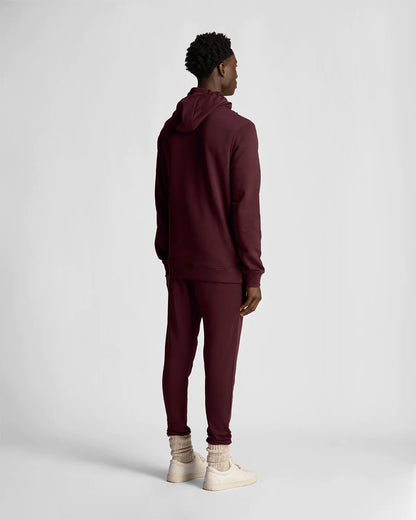 Lyle and Scott Tonal Eagle Pullover Hoodie Burgundy - ML416TON