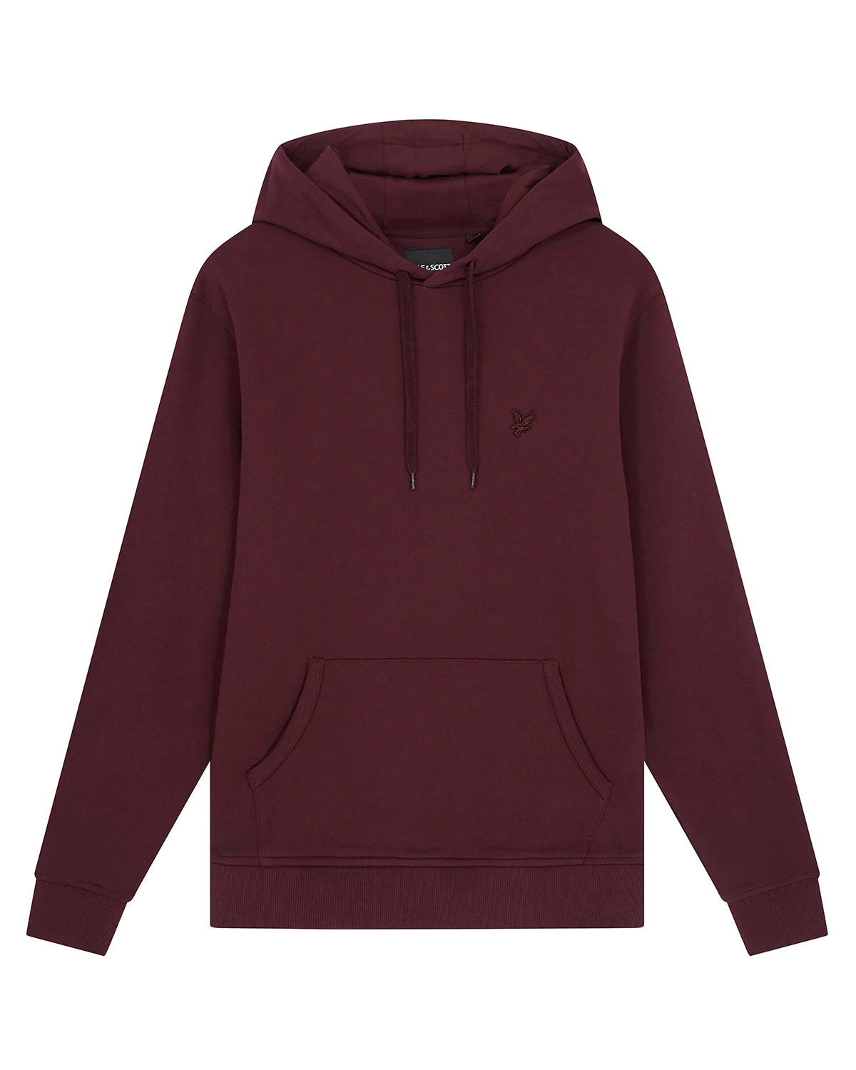 Lyle and Scott Tonal Eagle Pullover Hoodie Burgundy - ML416TON