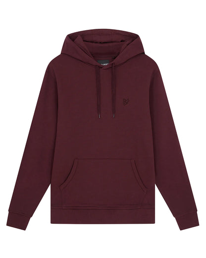 Lyle and Scott Tonal Eagle Pullover Hoodie Burgundy - ML416TON