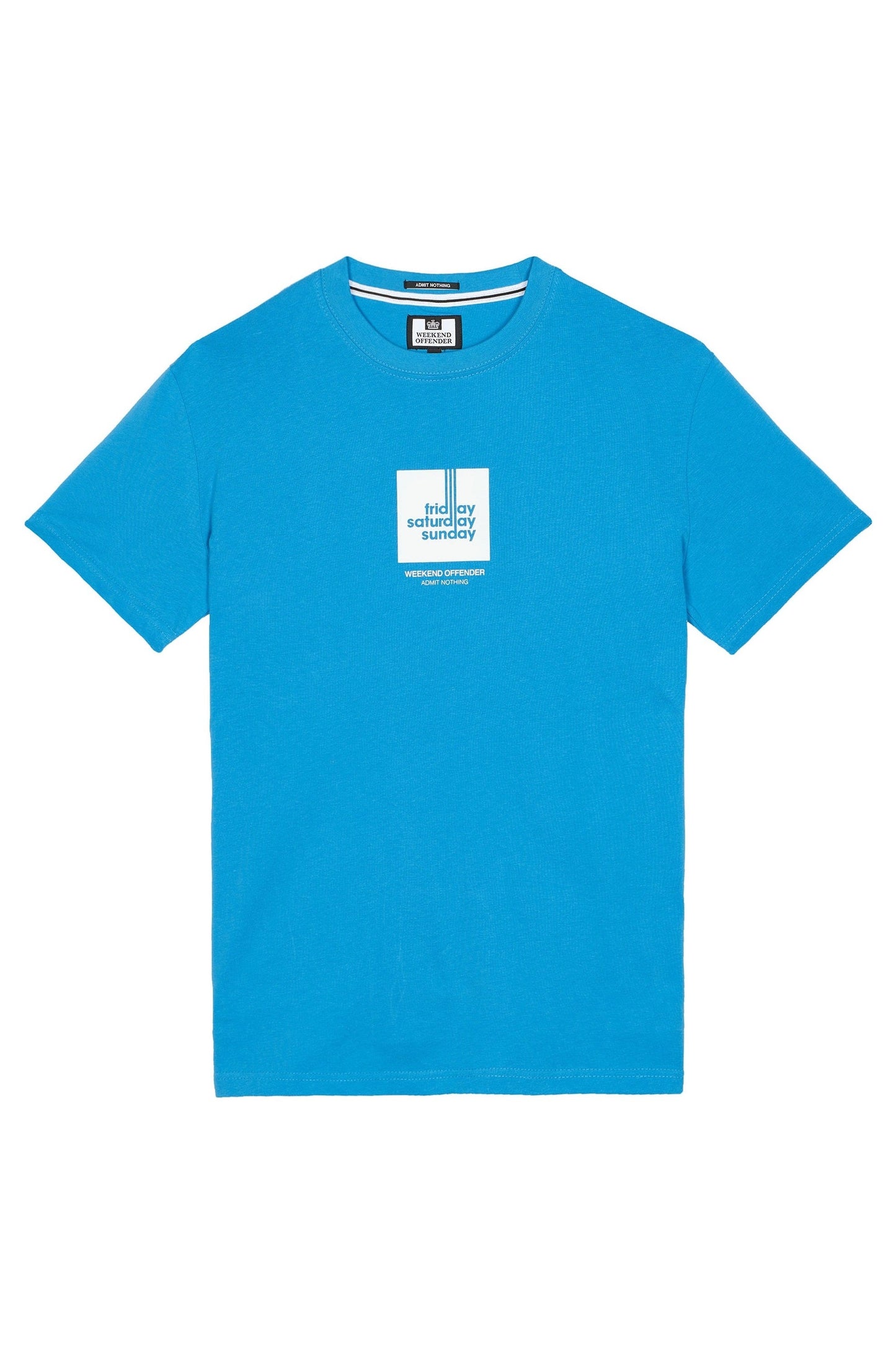 Weekend Offender 72 Hours Graphic T-Shirt Azure Blue - PTAW2311