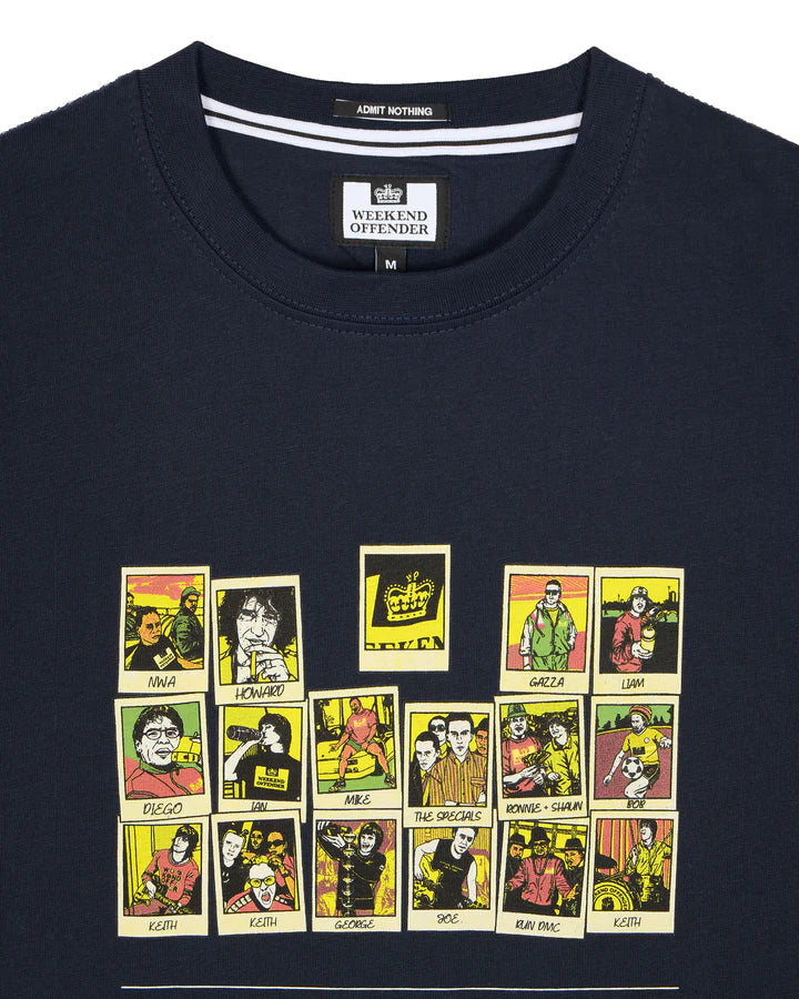 Weekend Offender Polaroids Graphic T-Shirt Navy - PTAW2313