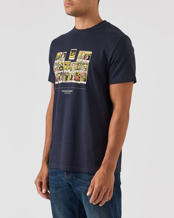 Weekend Offender Polaroids Graphic T-Shirt Navy - PTAW2313