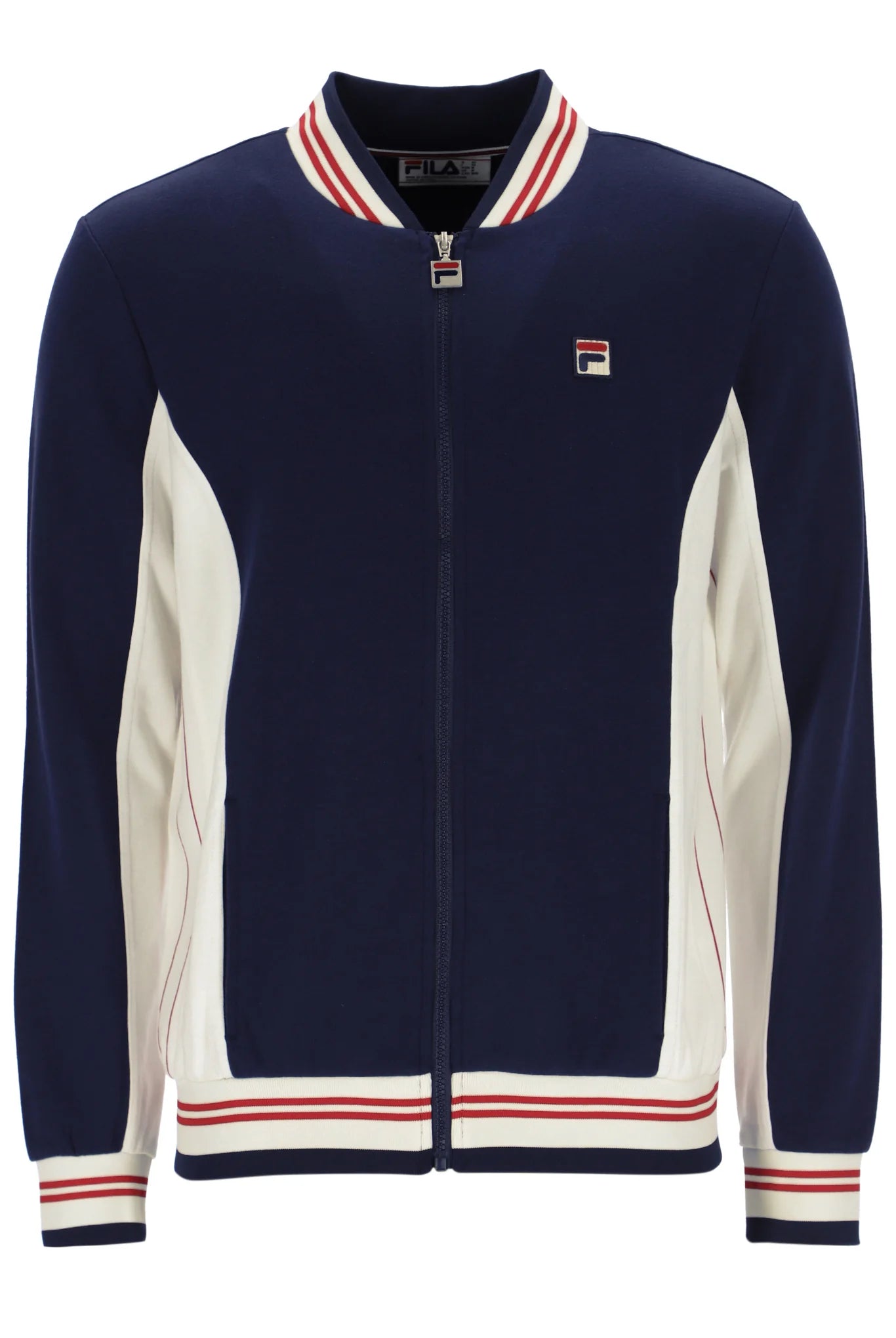 Fila Settanta Baseball Track Jacket in Fila Navy/Gardenia/Fila Red - LM161RN1-411 #drkruger #dr.kruger #dr kruger