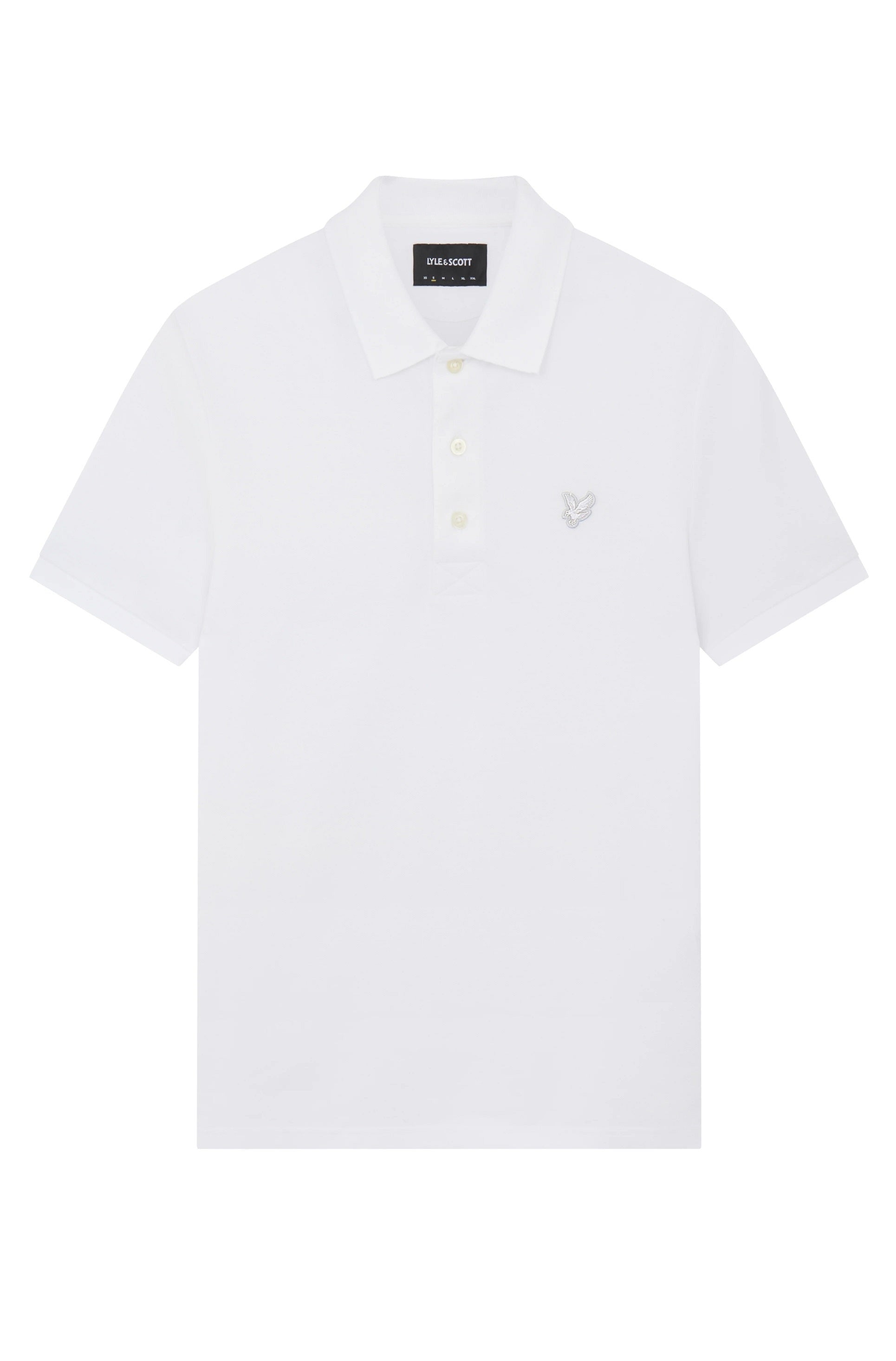 Lyle and Scott Tonal Eagle Polo Shirt White - SP400TON