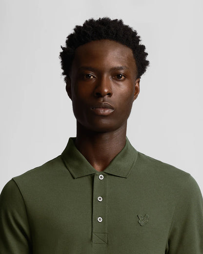 Lyle and Scott Tonal Eagle Polo Shirt Olive - SP400TON