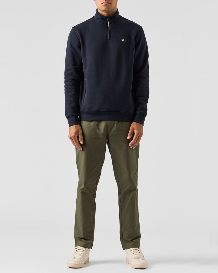 Weekend Offender Faraone Quarter Zip Sweatshirt Navy - SWAW2310