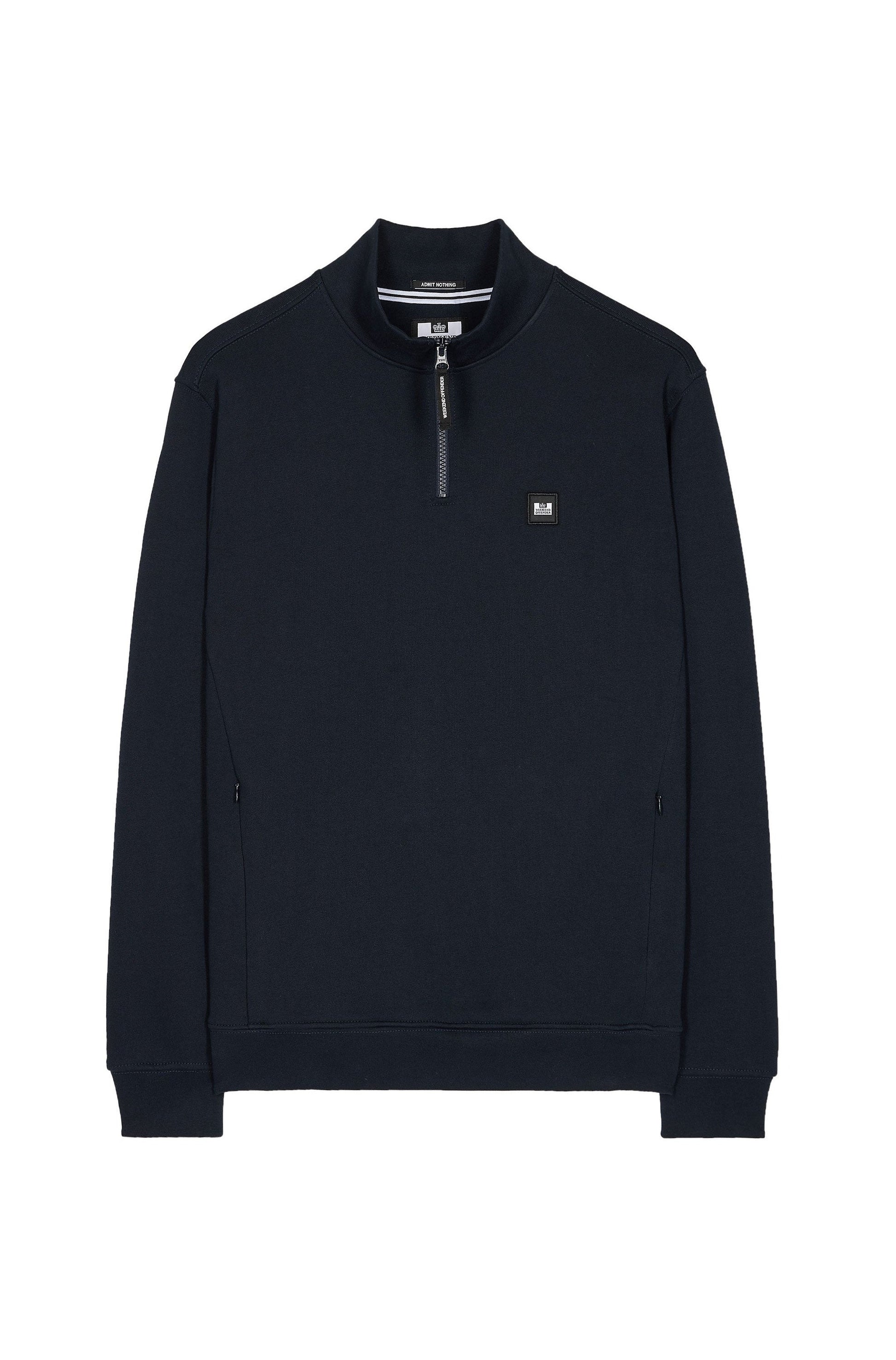 Weekend Offender Faraone Quarter Zip Sweatshirt Navy - SWAW2310