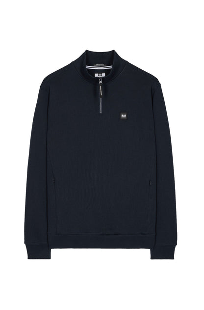 Weekend Offender Faraone Quarter Zip Sweatshirt Navy - SWAW2310