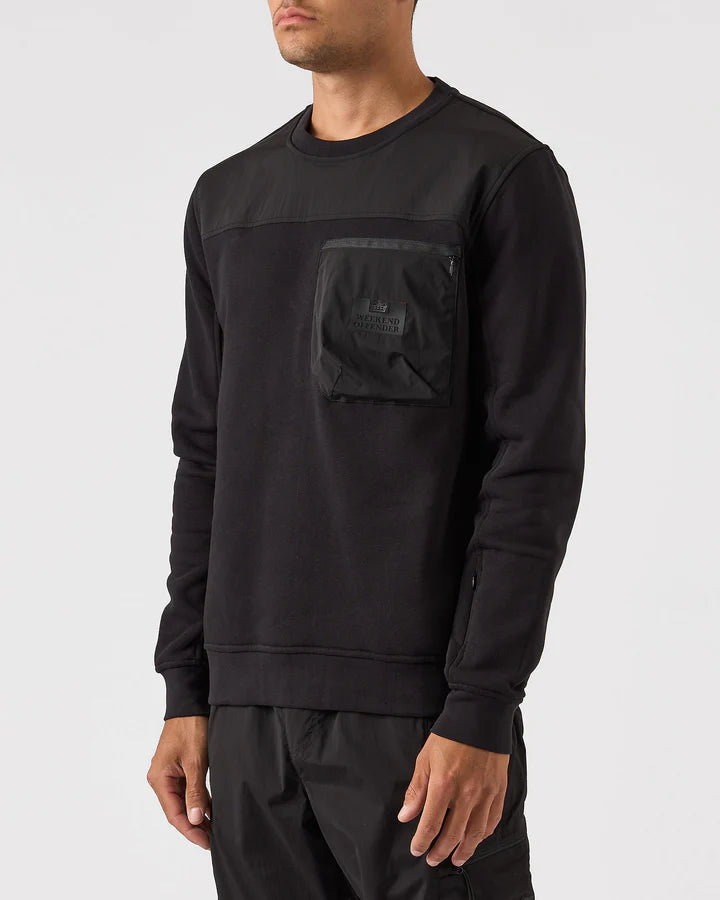 Weekend Offender Avery Sweatshirt Black - SWAW2317