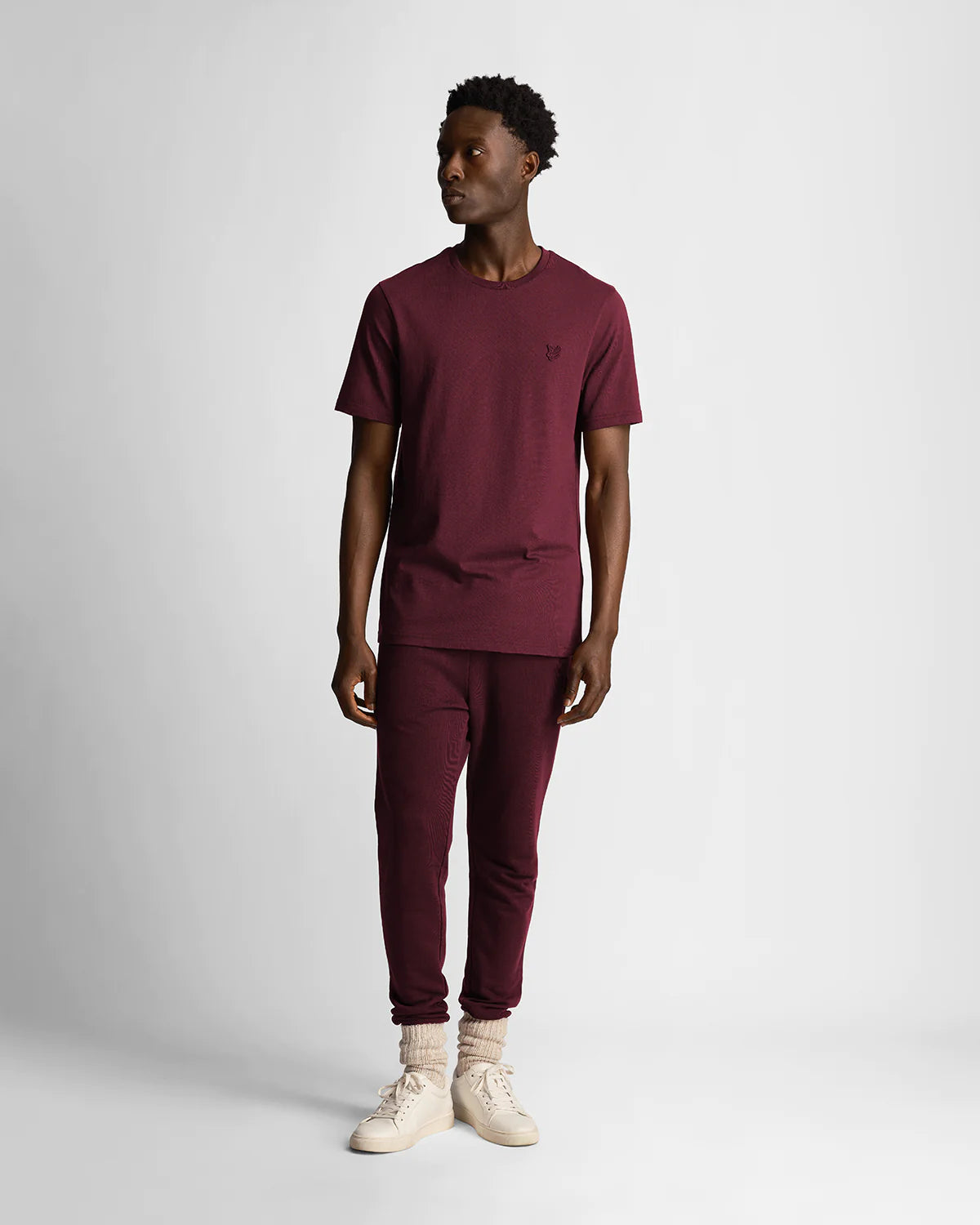 Lyle and Scott Tonal Eagle T-Shirt Burgundy - TS400TON