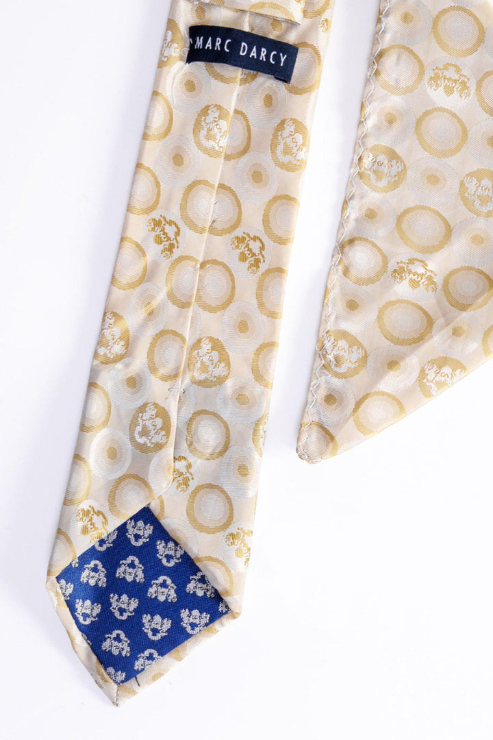 Marc Darcy Bubbles Circle Print Tie and Pocket Square Set Baby Stone