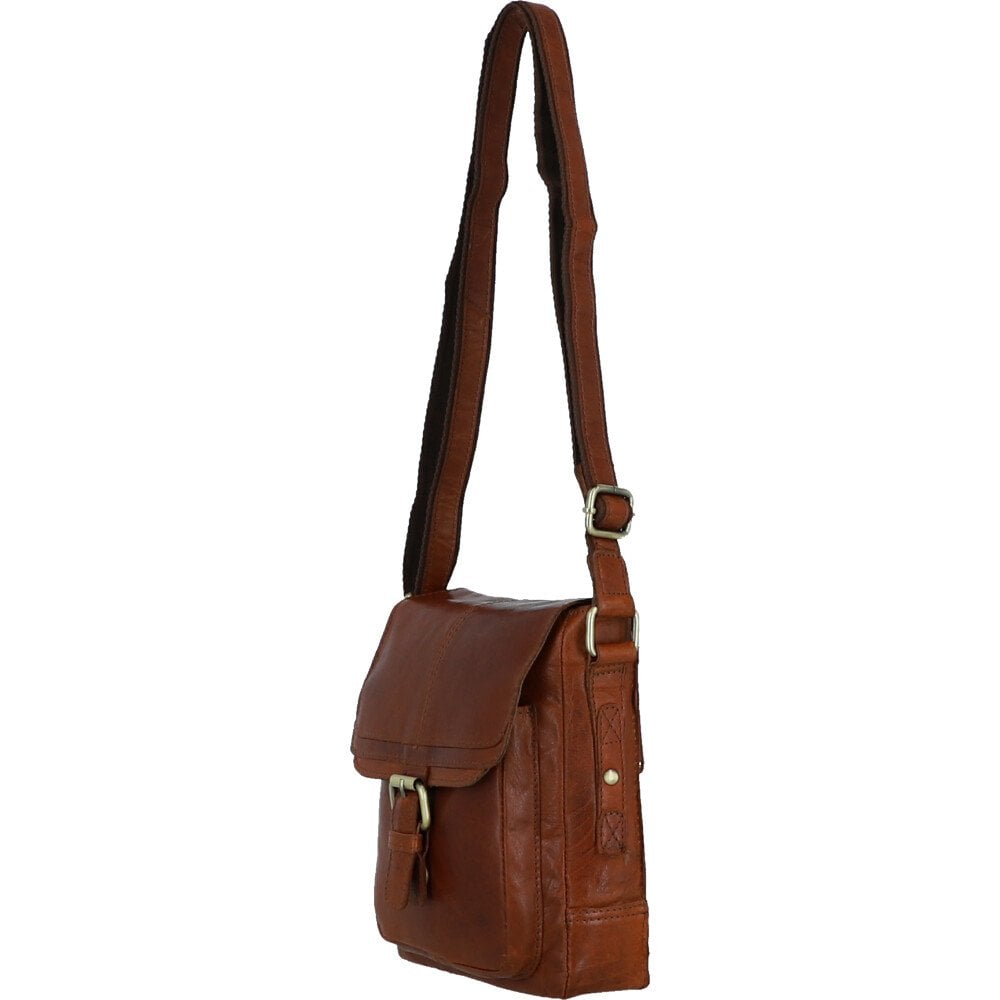 Ashwood Mens Small Vintage Wash Leather Travel Bag G-31 Honey Tan