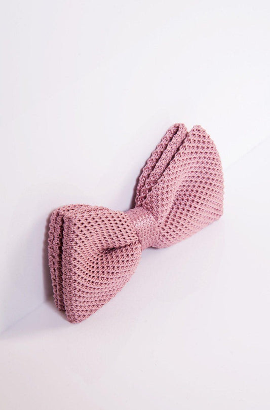 Marc Darcy KB Knitted Double Layer Bow Tie in Blush Pink