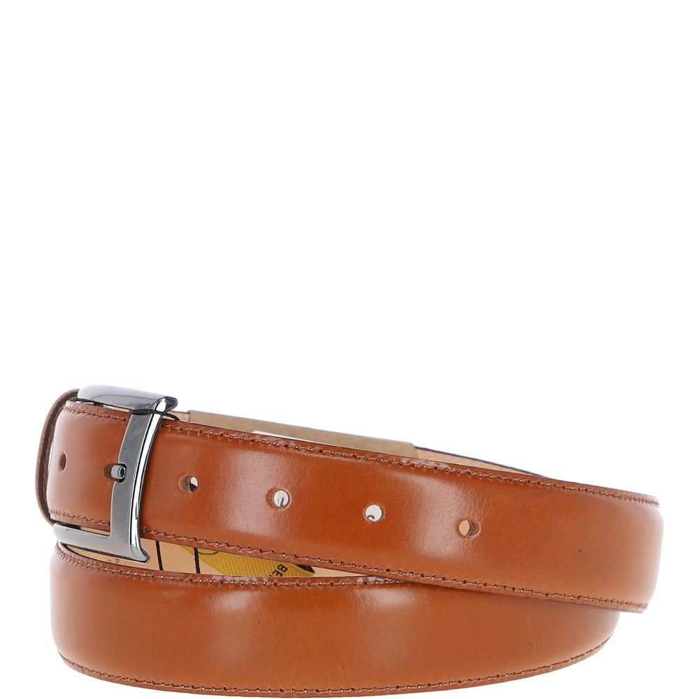 Ashwood Mens Leather Chino Belt MB-102 Tan